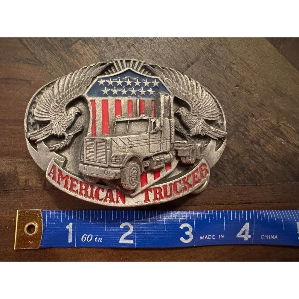 Vintage‎ 1988 Siskiyou Belt Buckle American Trucker 20th Century Cowboy